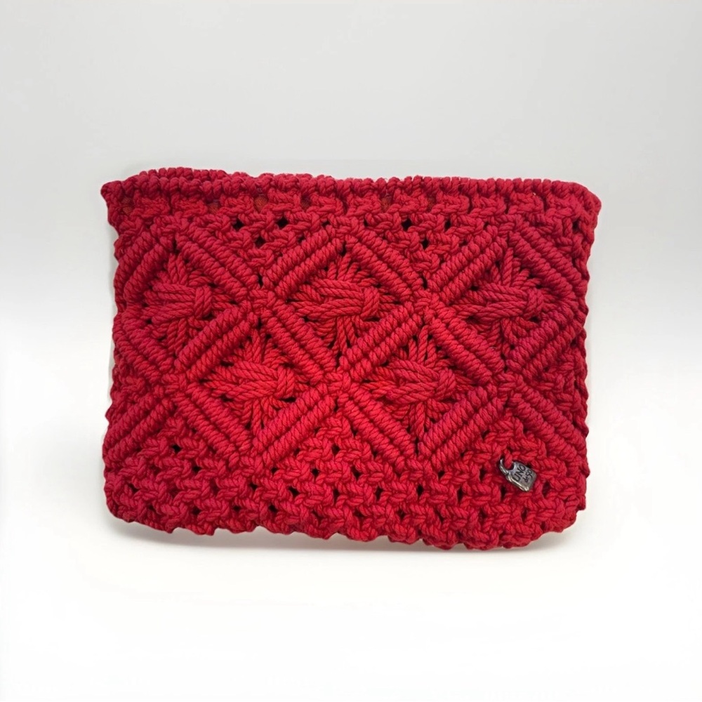 UNO de 50 Limited Edition Red Crochet Bag/Clutch  9”x7”